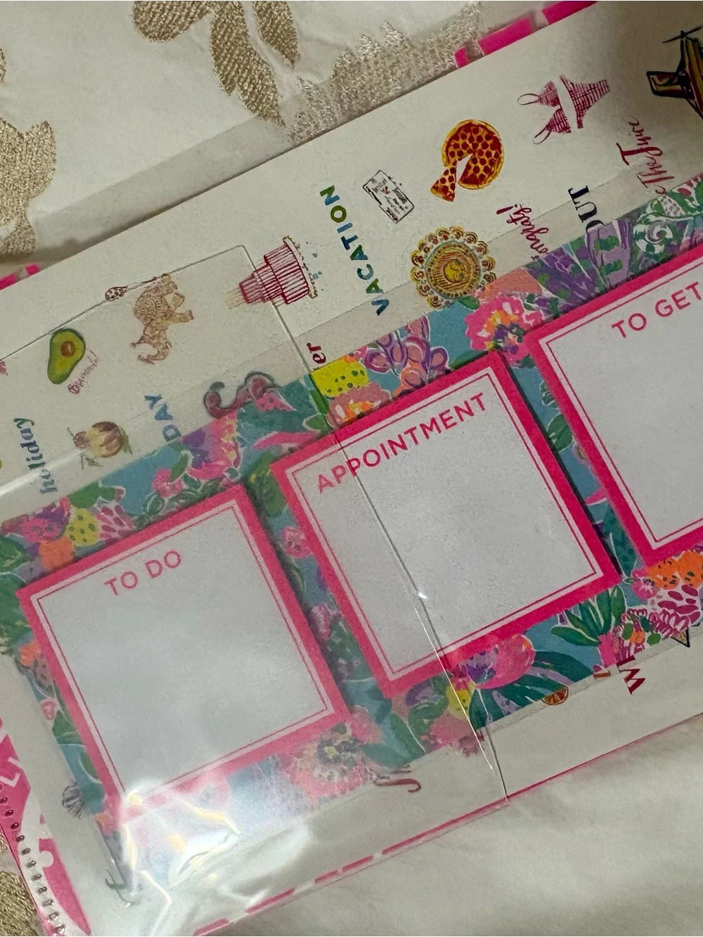 New Without Tags Lilly Pulitzer Colorful Pouch with Planner Accessories